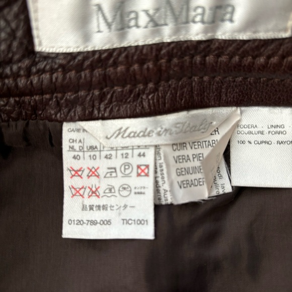 MaxMara buttery soft leather pencil skirt | size US 10 - Picture 5 of 6